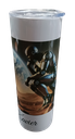 Tumblers - minces à double paroi en acier inoxydable de 500 ml avec couvercle et paille