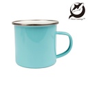 Tasse émaillée 12oz, avec rebord en acier argenté, Orca™ Coating