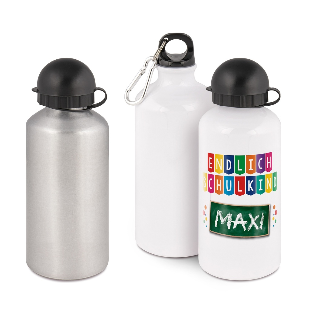 Gourdes de voyage en aluminium 500ml Grise