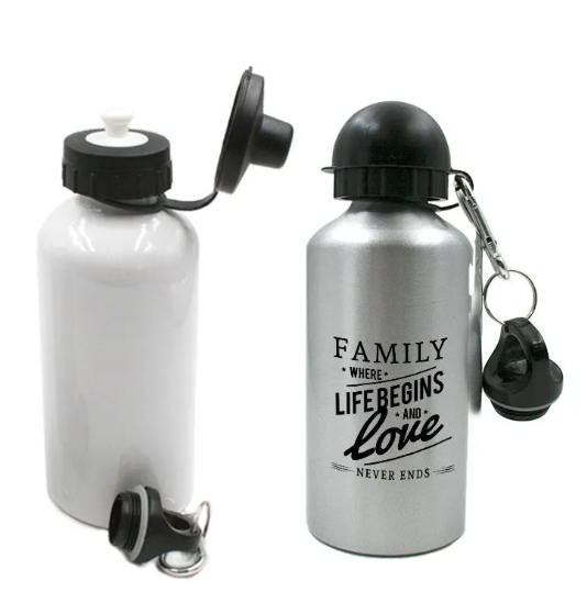 Gourdes de voyage en aluminium 500ml Grise